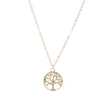 Tree of life pendant necklace, gold tone — VoxArcana